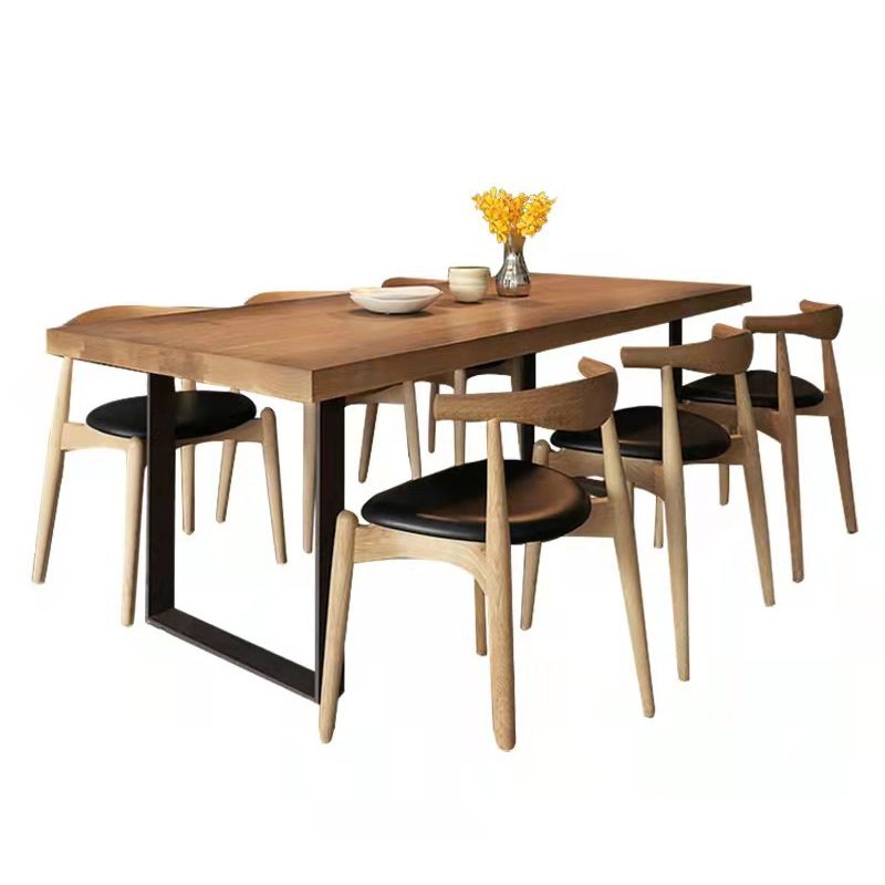 Modern 1/7 Pieces Dining Set Rectangle Wood Dining Table for Dining Room