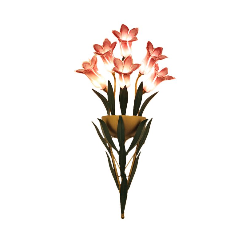 Kit di lampada da parete per bouquet di giglio