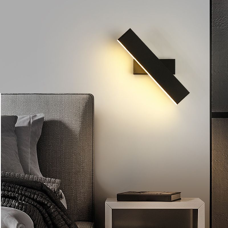 Nordic Style Metal Wall Light Rectangle Shape Rotatable Wall Lamp for Living Room