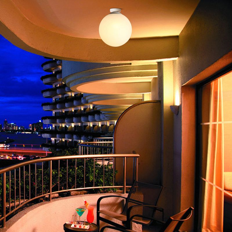 Modern Simple Spherical Shape Ceiling Lamp Iron 1 Light Ceiling Light for Corridor