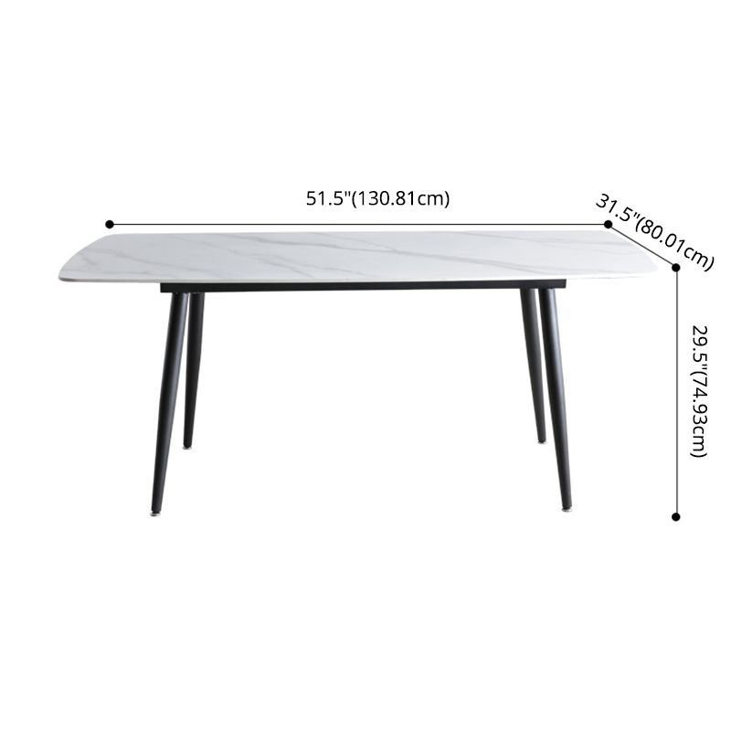 Contemporary Table Set with Sintered Stone Table and Upholstered Chairs