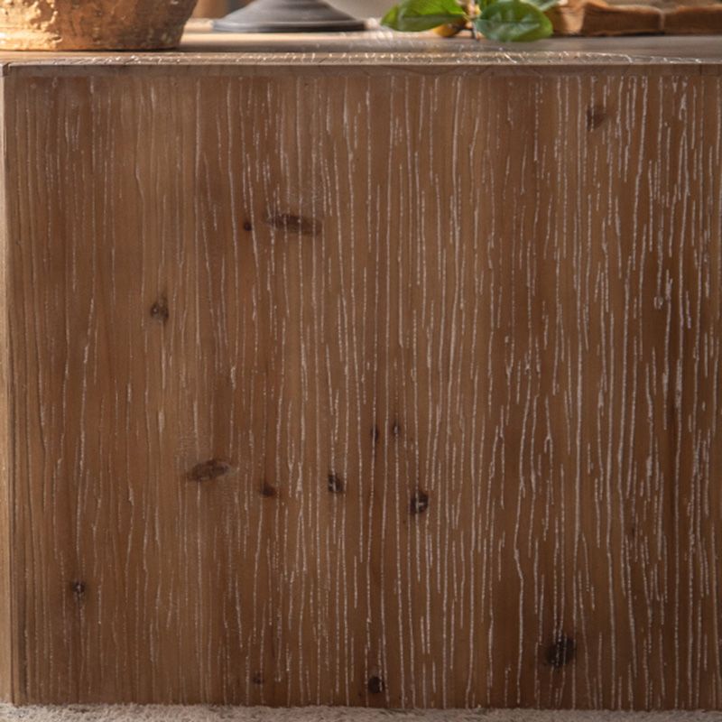 Solid Wood Coffee Table Block Natural Color Coffee Table for Living Room
