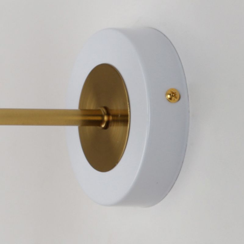 Lámpara de pared dorada de pared de pared de metal simple para la sala de estudios junto al lado de la cama