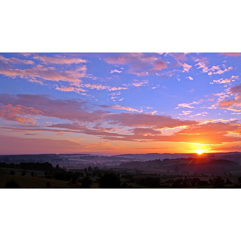 Eco-friendly Wall Mural Wallpaper Setting Sun Photography Sitting Room Wall Mural