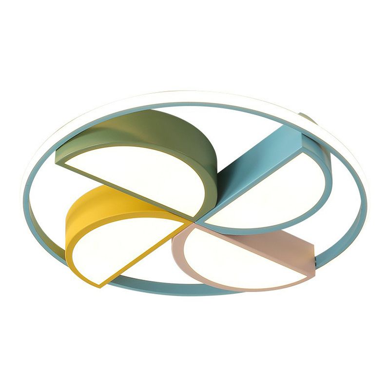 Macaron pinwheel encastré lampe acrylique chambre à coucher LED encastré plafonnier, bleu