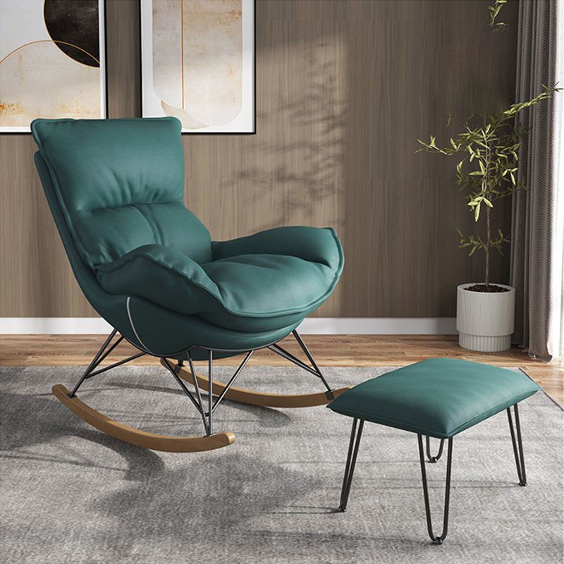 Upholstered Rocker Chair Living Room Rocking Chair with Padded Seat