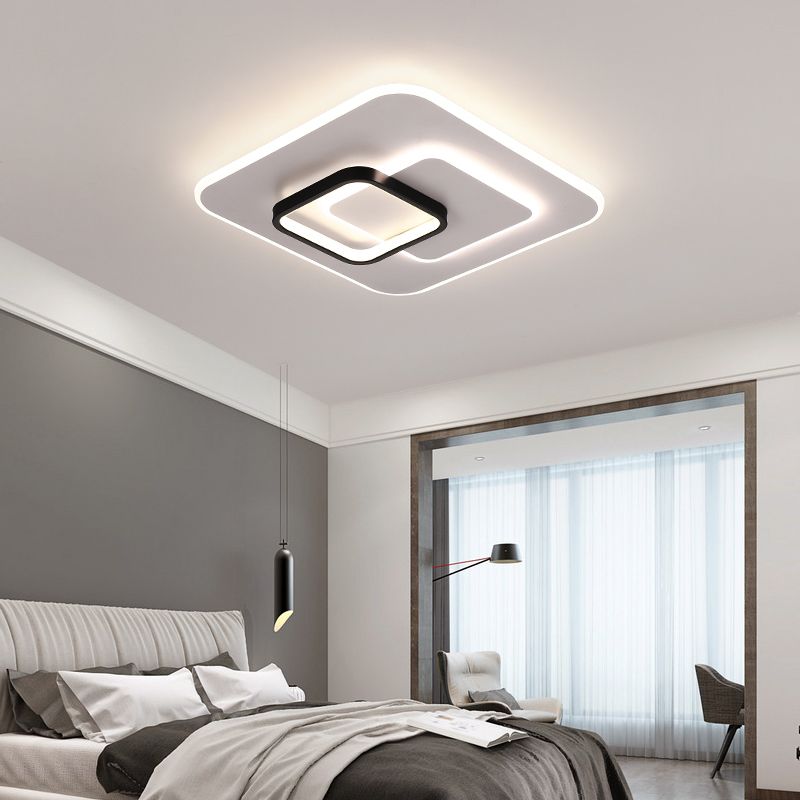 Luminaire de plafond encastré contemporain, plafonniers LED pour chambre à coucher