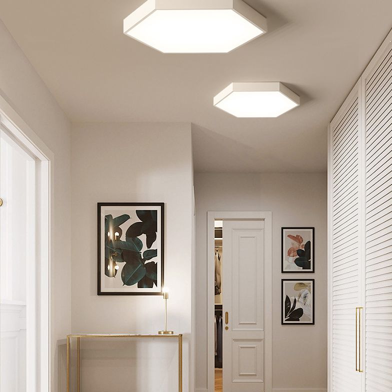 Hexagonal Flush Mount Light Fixture Modern Style Acrylic LED Flush Ceiling Light Fixture