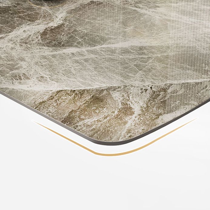 Mesa de comedor de lujo rectángulo Tono gris FIJA Mesa fija de piedra sinterizada