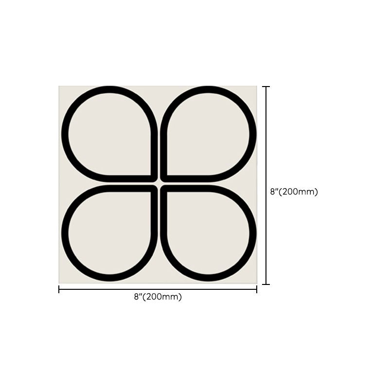 Pattern Printing Peel & Stick Tile Square Water Resistant Single Tile