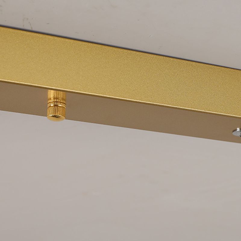 Ideas de iluminación de isla de metal lineal Ideas de té modernas iluminación de islas