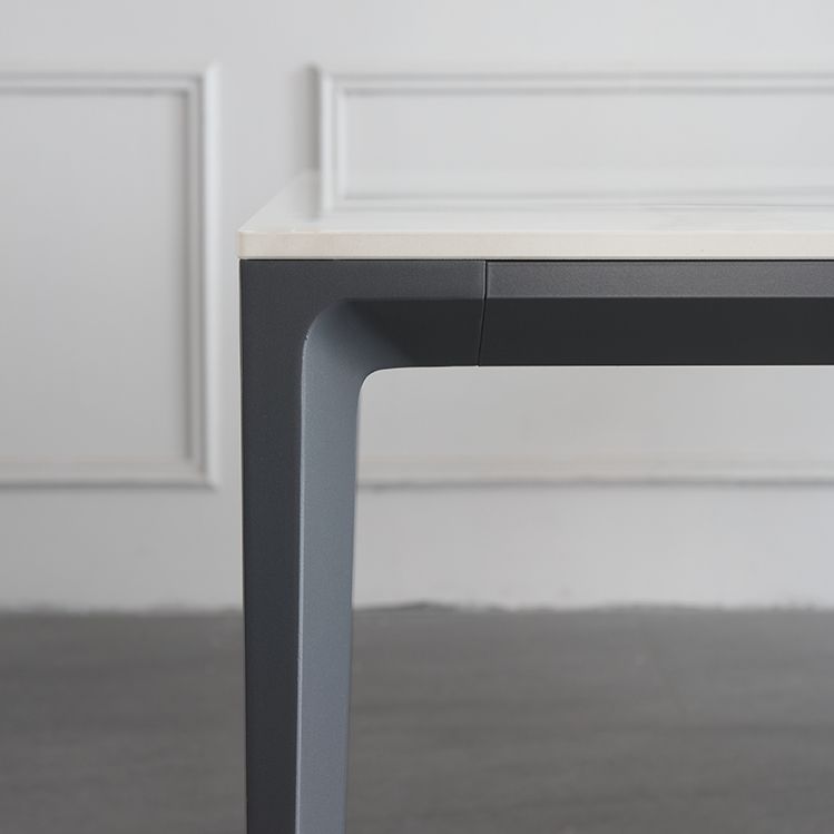 1/4/5/6/7 Pcs Metal Modern Dining Set with Rectangle Table Dinette Set