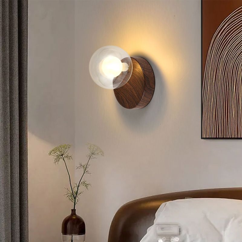 Modern Metal Flush Mount Ball Shape Ceiling Light with Glass Shade for Living Room