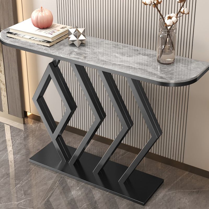 Glam Half Moon Console Accent Table Antique Finish Sofa Table