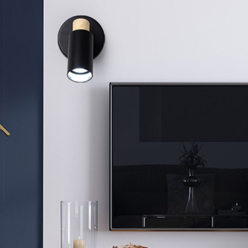 Half Cylinder Shape Sconce Light Fixture Metal Modern Style Wall Sconce Lighting
