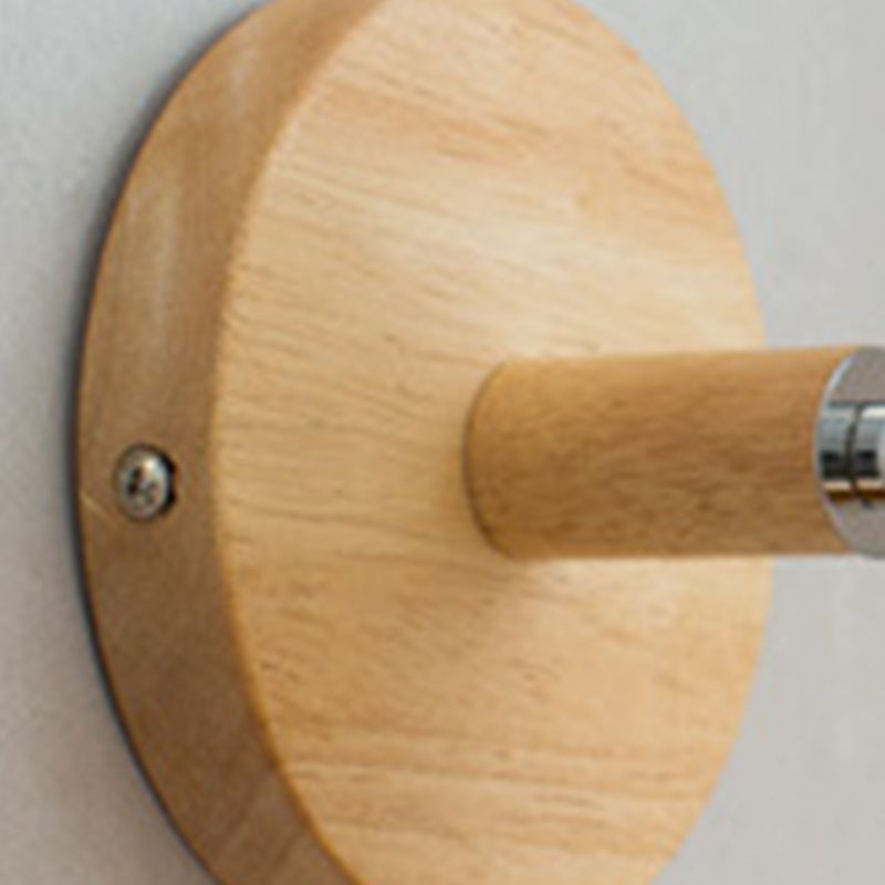 Wooden Simplicity Wall Sconce Colorful Metal Wall Mounted Lamp for Sitting Room