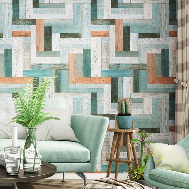 Simple Color Block Wallpaper Roll for Dining Room, Soft Color, 20.5-inch x 33-foot