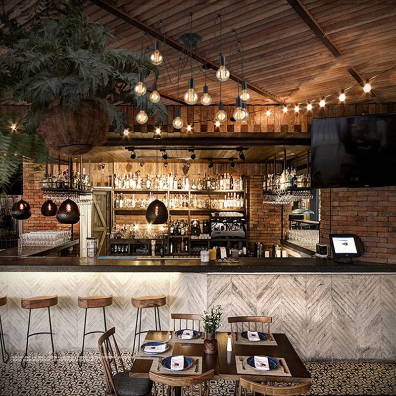 Black Down Lighting Pendant Loft Style Metal Swag Hanging Pendant Light for Living Room