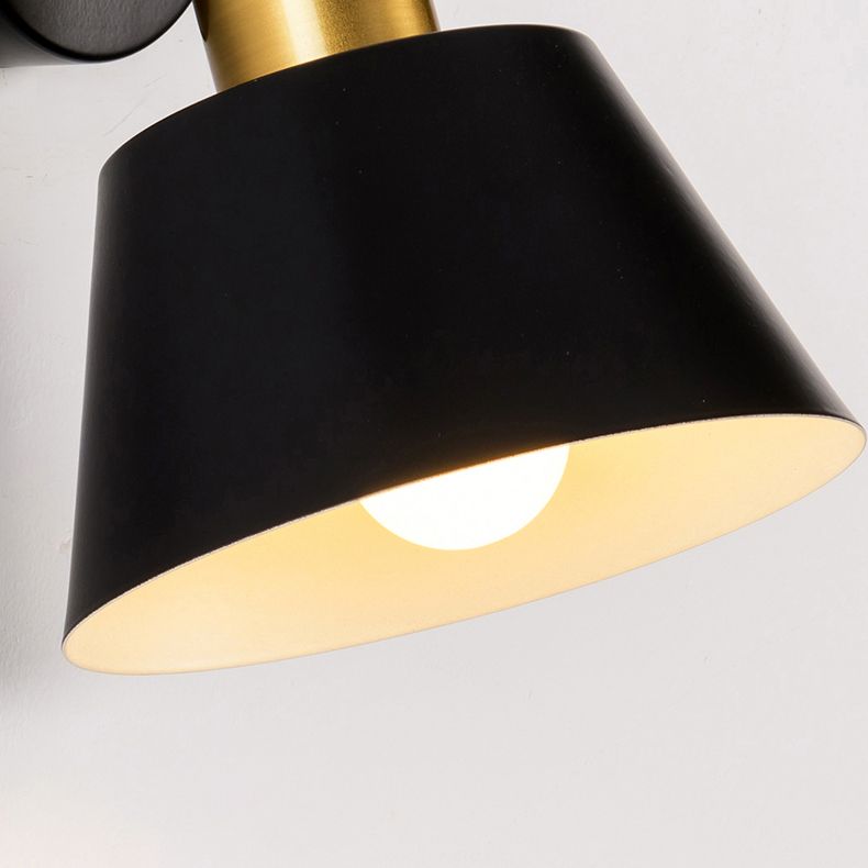 Modern Simple Iron Wall Light Bowl Shape Adjustable Wall Lamp for Living Room