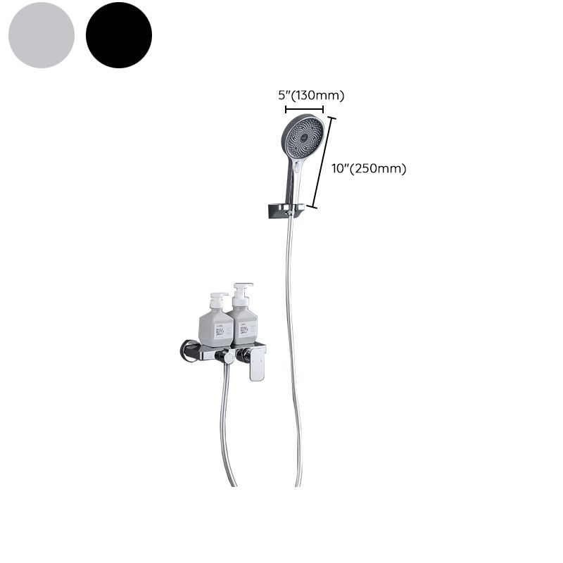 Modern Shower System Solid Color Adjustable Spray Pattern Shower Set