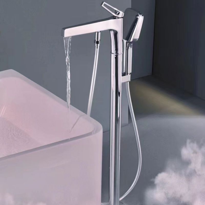 Bathroom Faucet Floor Standing Handheld Shower Head Rod Handle Faucet