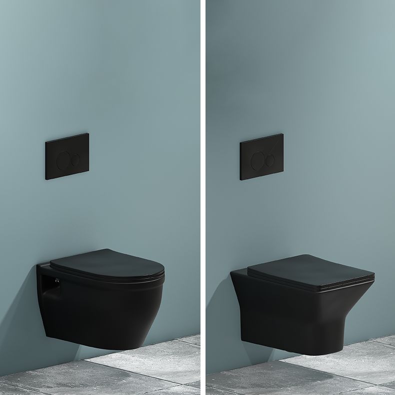 Contemporary Flush Toilet Wall Mount One-Piece Toilet Porcelain Toilet Bowl