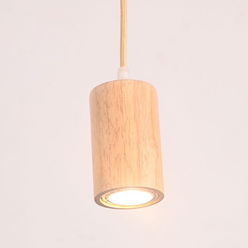 Pendentif en forme géométrique Light Nordic Wood suspension pour le salon