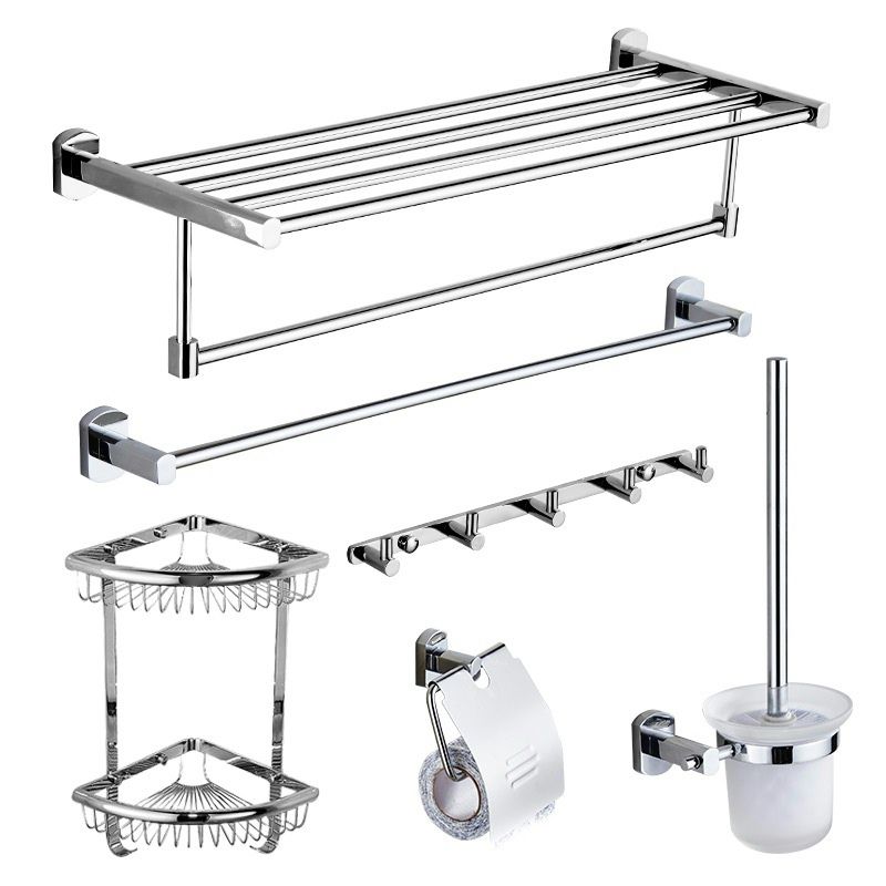 Modern Bathroom Accessory Kit Paper Holder Towel Bar Stainless Steel Bathroom Set