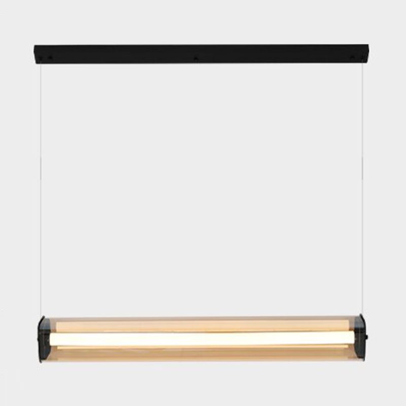 Moderner Stil Rechteck anheizt Licht klares Glas 1 hängende Anhängerlicht