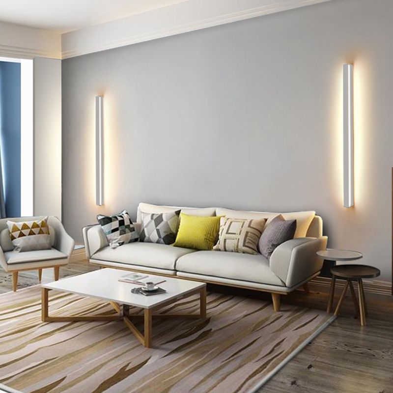 Metal Linear Shape Wall Mount Lighting Modern 1 Light Wall Mounted Light Fixtures