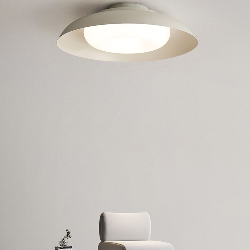 Contemporary Metallic LED Ceiling Light Simple Flush Mount Light Fixture for Bedroom