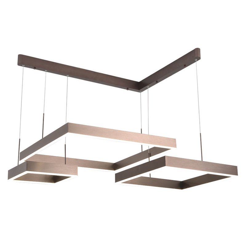 Luz colgante ajustable de LED geométrico en singularidad moderna Luz de techo interior de aluminio con sombra acrílica