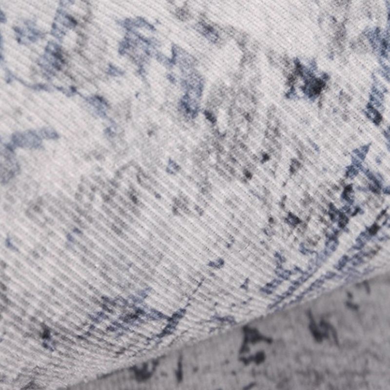 Dark Gray Modern Rug Polyester Geometric Rug Washable Rug for Drawing Room