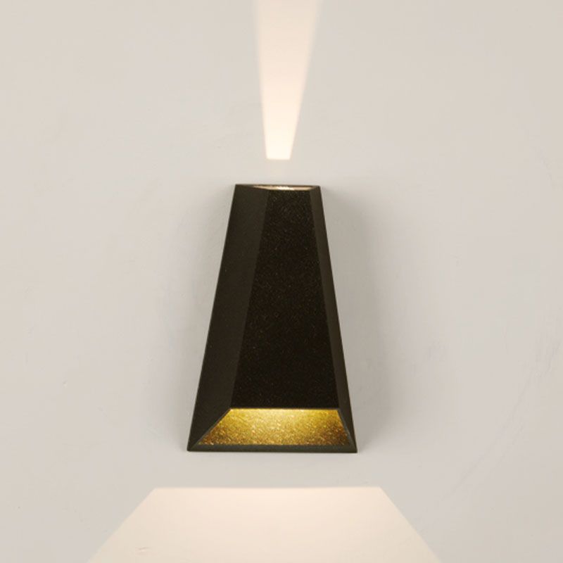 Lámpara de montaje de pared de aluminio moderna de 2 luces apliques de pared al aire libre para jardín