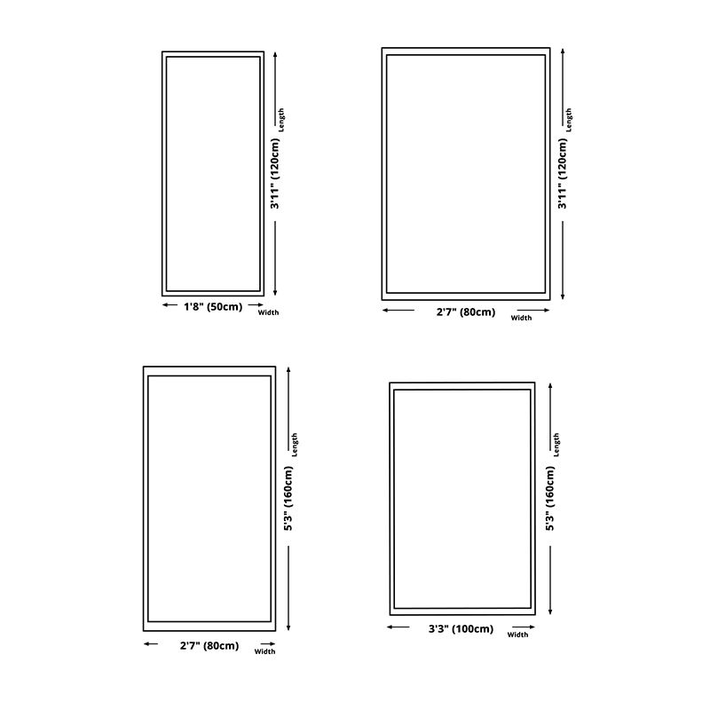 White Abstract Pattern Area Carpet Modern Polyester Area Rug Anti-Slip Rug for Home Decor