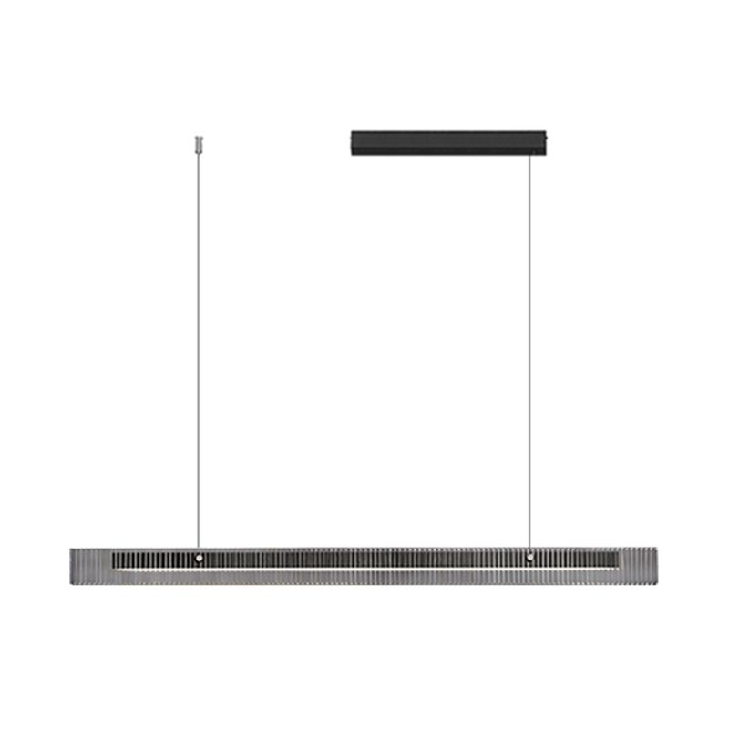 Dining Room Nordic Modern Island Light Fixture LED Linear Glass Pendant Light
