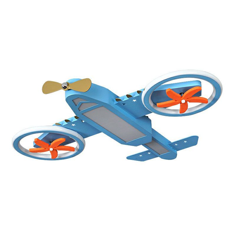 Plane Acryl-LED-Unterputzleuchte Simplicity Blaue Unterputz-Deckenleuchte im dritten Gang für Kinderzimmer