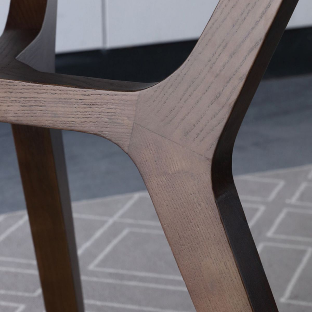 Mesa de comedor rectangular moderna de mediados de siglo Mesa de piedra sinterizada gris
