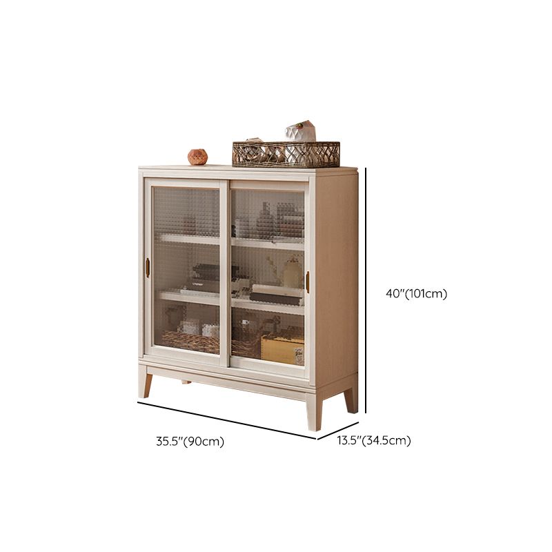 Standard White Bookcase Wooden Contemporary Bookshelf with Doors