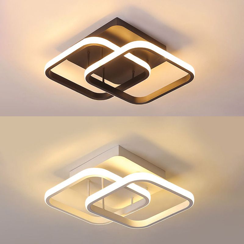 Luz de techo de metal con iluminación empotrada LED de estilo contemporáneo para dormitorio