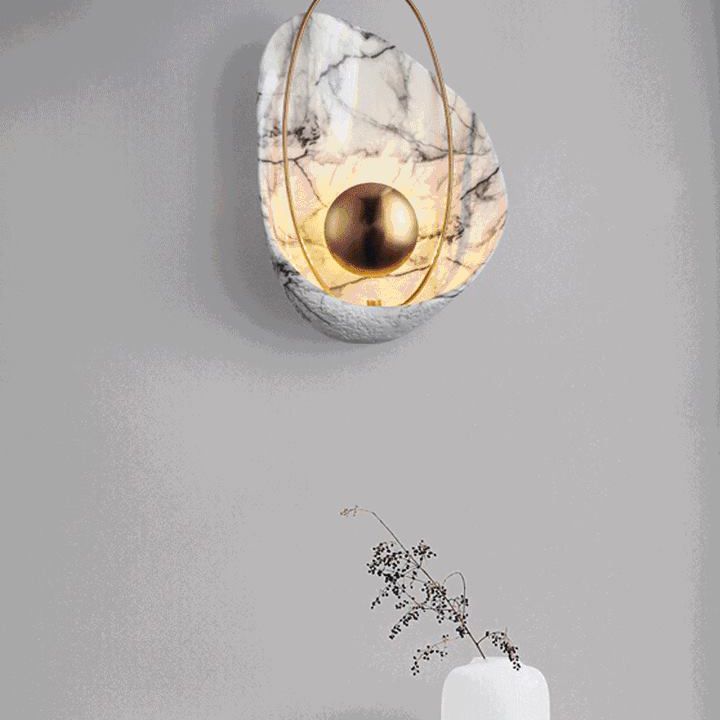 Conchoidal SCONCE LICTE FICTURE Moderne Creative Style Resin 1 Light Sconces