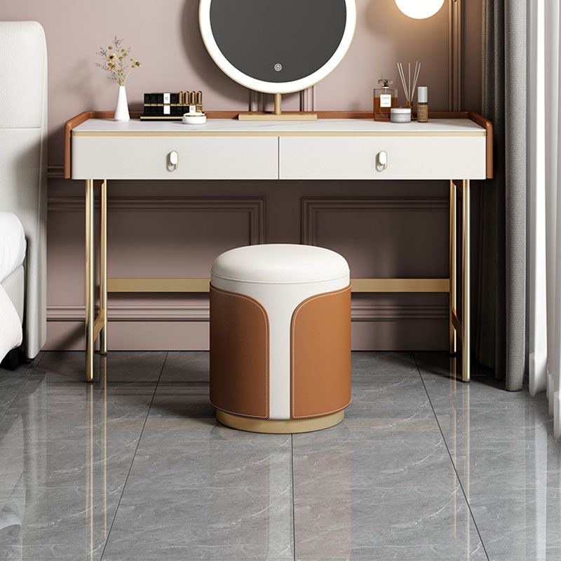 Contemporary Vanity Dressing Table Set Wood Vanity Tables with Slate Top