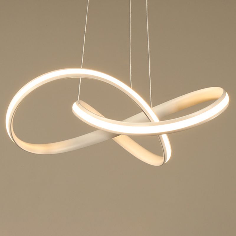 Aluminium verstelbare LED -kroonluchter in moderne singular style silica gel lineair hanglampje voor woonkamer