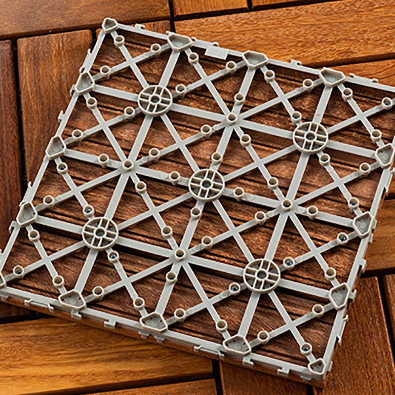 4-Slat Wood Deck/Patio Flooring Tiles Interlocking Installation Floor Board Tiles