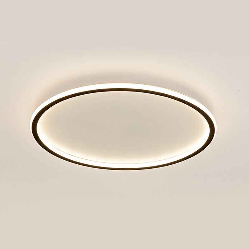 Plafonnier circulaire en métal, LED de style simple, proche du plafonnier