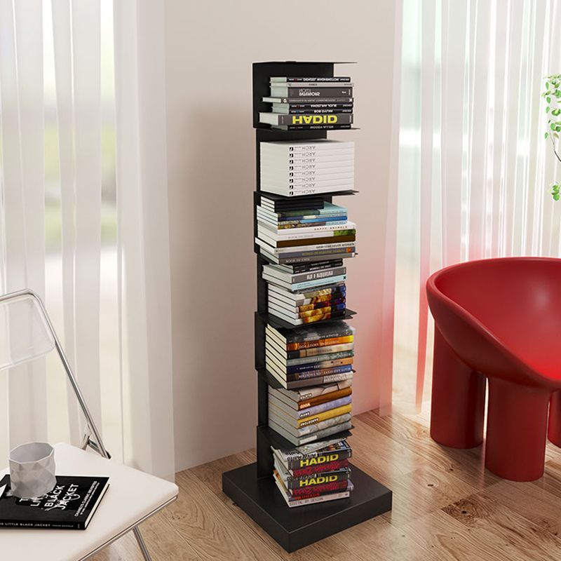 Contemporary Steel Bookshelf Geometric Shelf Bookcase for Study Room