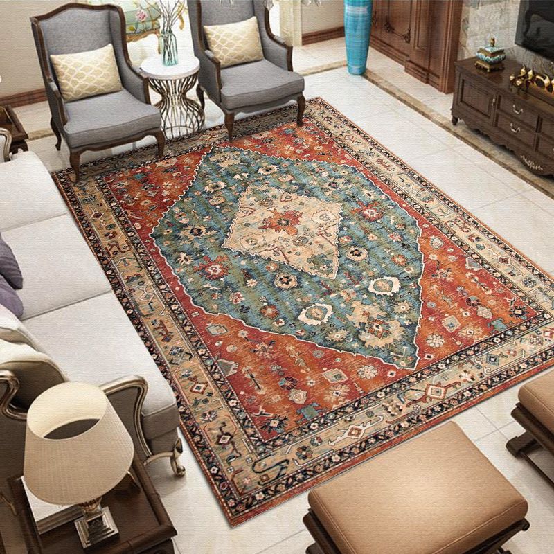 Tapis boho à chaux à chaux à chaux à chaux polyester le tapis lavable de machine non glissée pour animaux de compagnie pour animaux de compagnie pour décoration intérieure