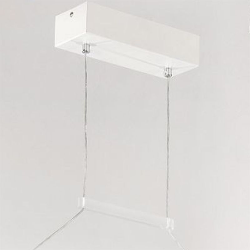 Simple Waving Hanging Island Light Metal LED Dining Room Island Ceiling Light