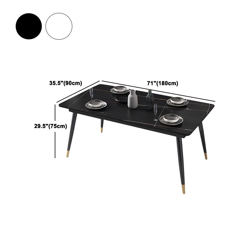Glam Rectangle 1/4/5/7 Pieces Dinette Set Indoor Stone Top Dining Table Set