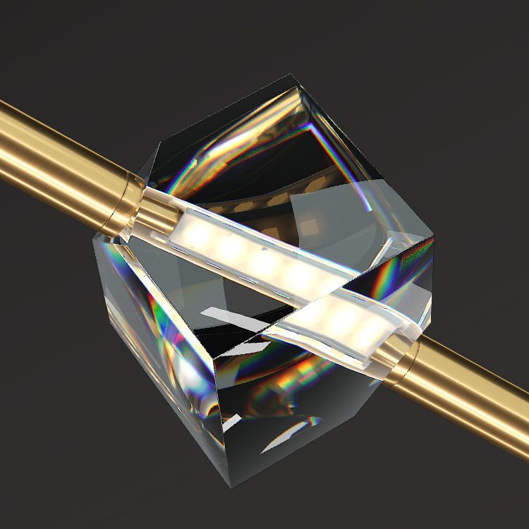 Lampade a sospensione in cristallo chiaro Modern Style Tubo Cluster Luce a sospensione